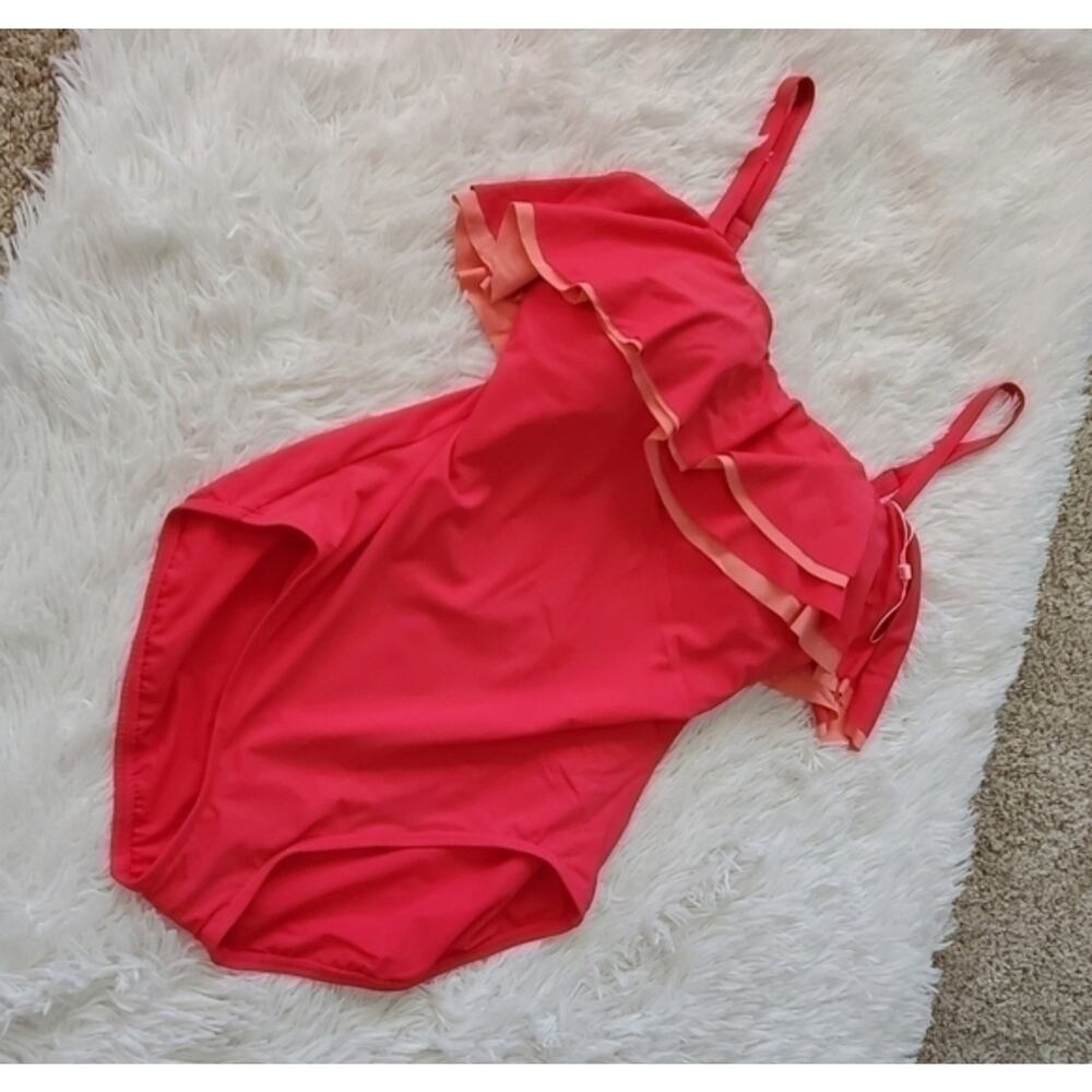 Coco Reef Women's Contours Ruffled Tummy-Control Swimsuit Size 12/36C - Picture 5 of 8